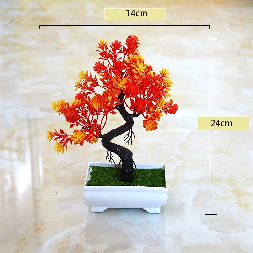 Artificial Potted Bonsai Tree Fake Plant Home Office Wedding Decor Ornament