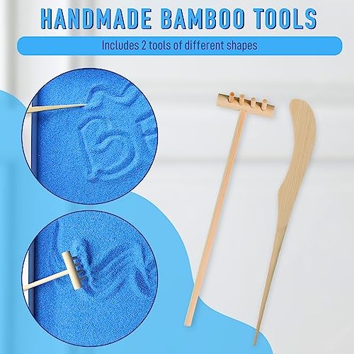 Timani Zen Garden for Desk – Zen Garden Sand Kit, Artificial Palm Tree, Rakes