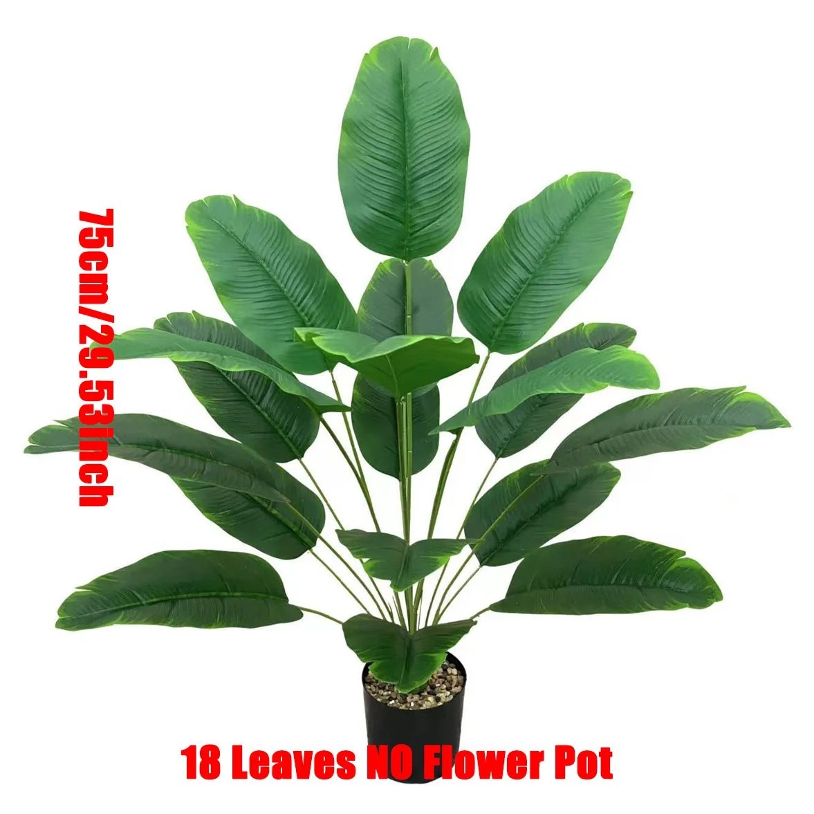 24 Leaf Artificial Banana Plant Large Faux Tropical Green Indoor Outdoor Decor