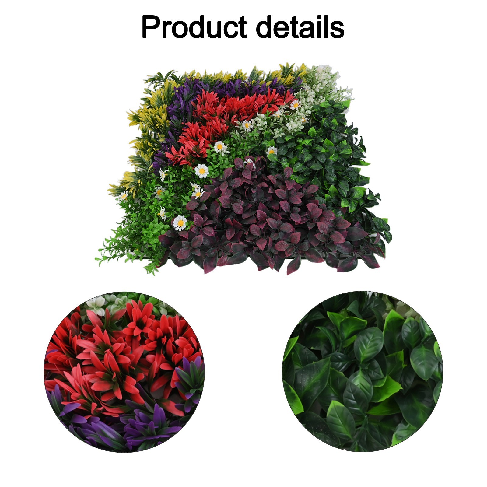 Maintain a Green Look Year round Artificial Plant Flower Wall Panels 50*50CM