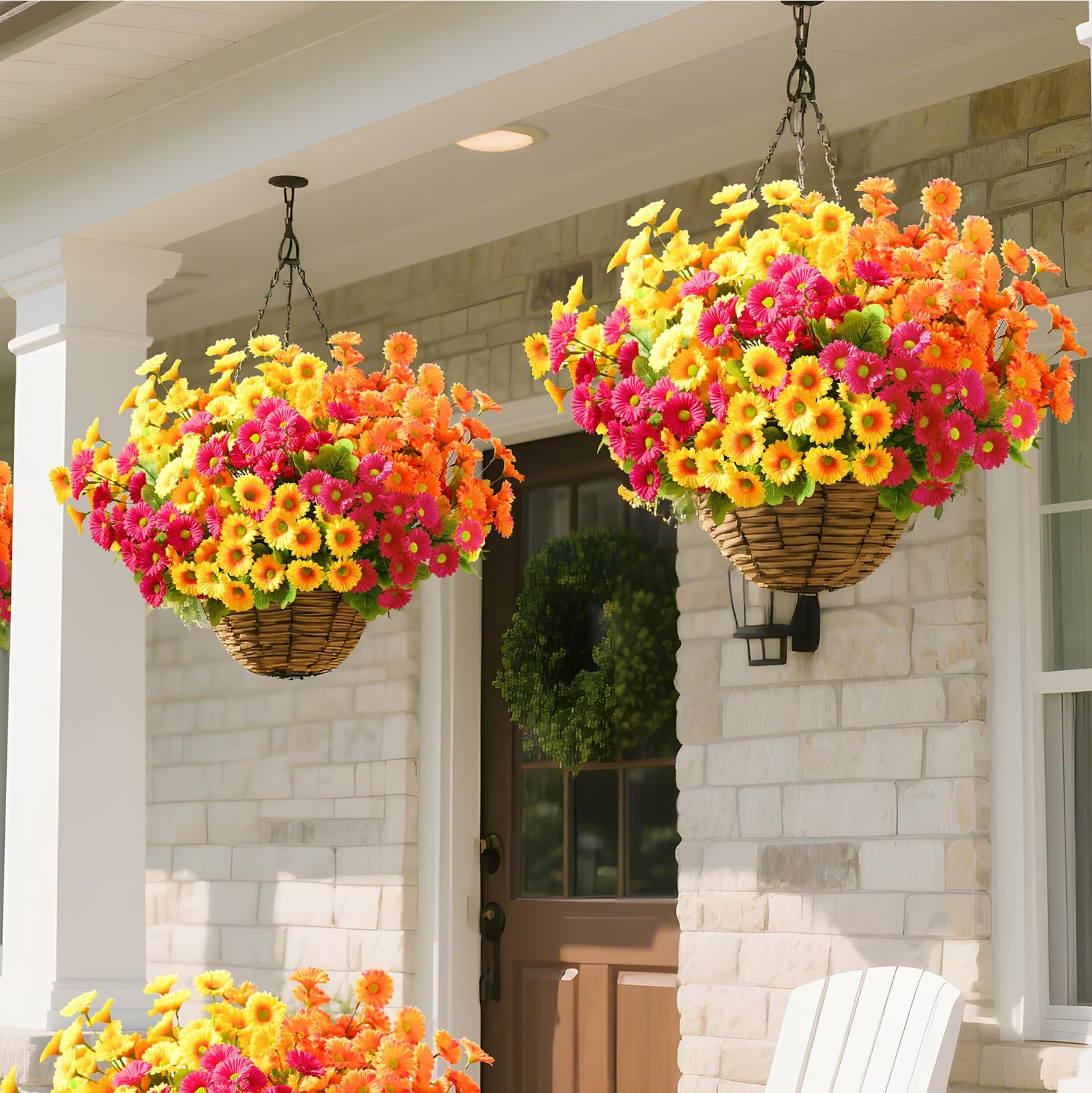 Best Waipfaru Artificial Flowers for Outdoors Faux Plants, UV Resistant Outdoor