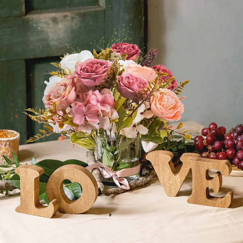 3 Bundles Artificial Peony Bouquet Vintage Flowers Bunch for Wedding Home Decor