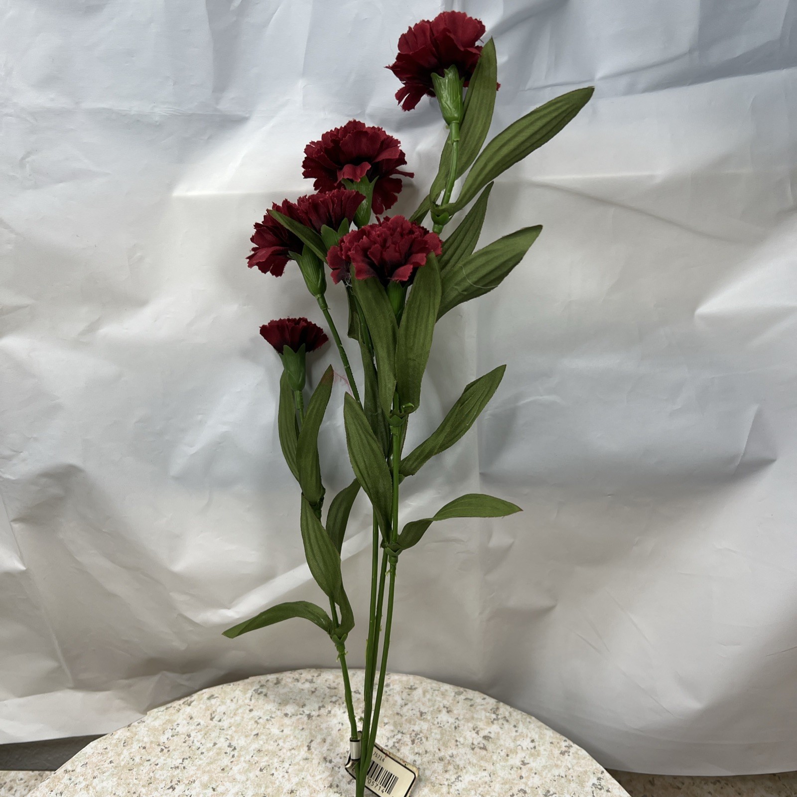 9 Vtg Bouquets Faux Flowers Mauve Pink Burgundy Roses Daisies Carnations NOS