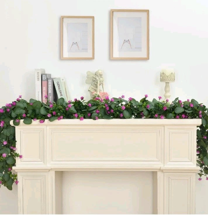Dolicer 4 Packs 24 FT Artificial Eucalyptus Garland, Faux Greenery Garlands w…