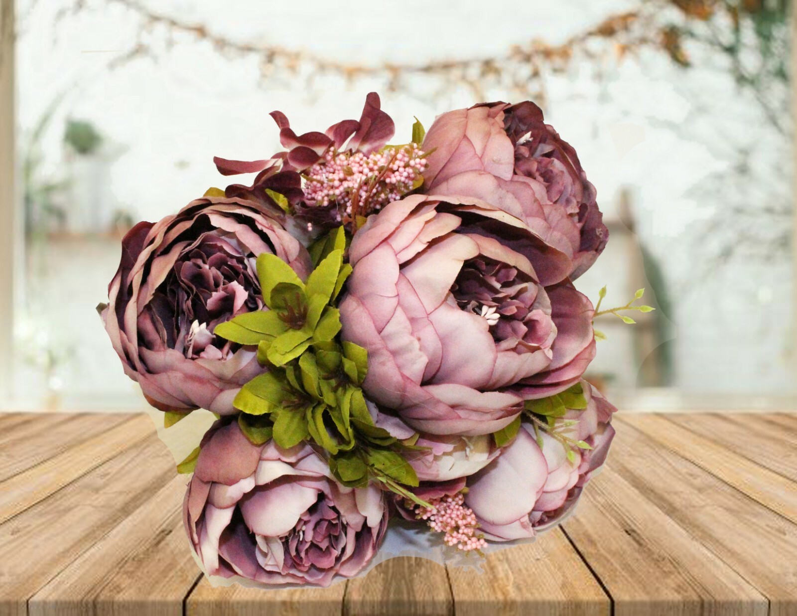20″ Artificial Silk Peony Flowers Bouquets for Wedding Party Office Home Decor