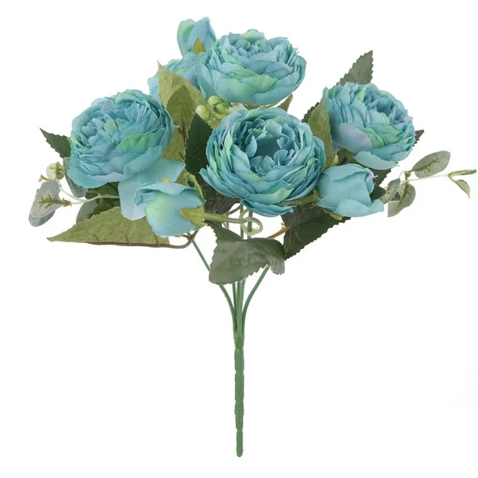 30CM Silk Peony Fake Roses Artificial Flowers Bridal Bouquet Home Wedding Decor