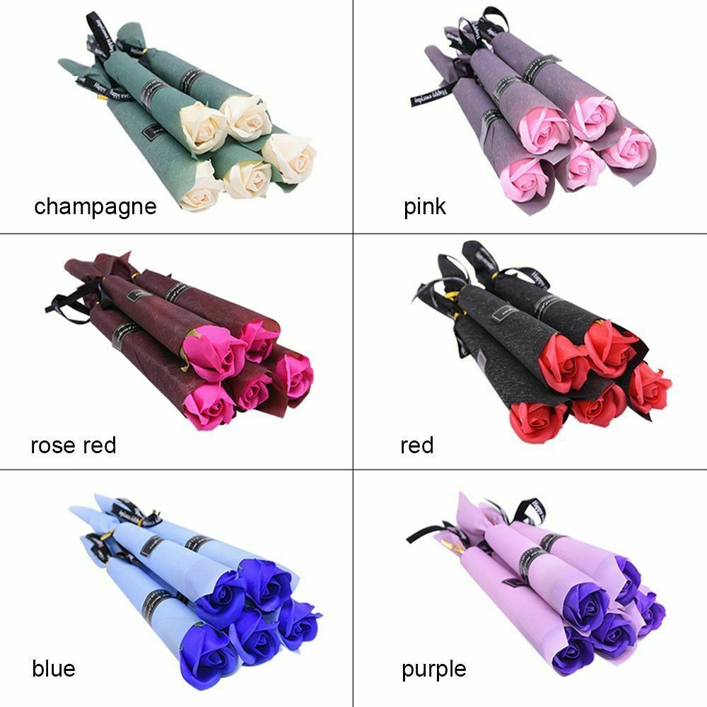 5pcs Soap Rose Artificial Flower Girl Friend Valentine’s Day Gift Anniversary