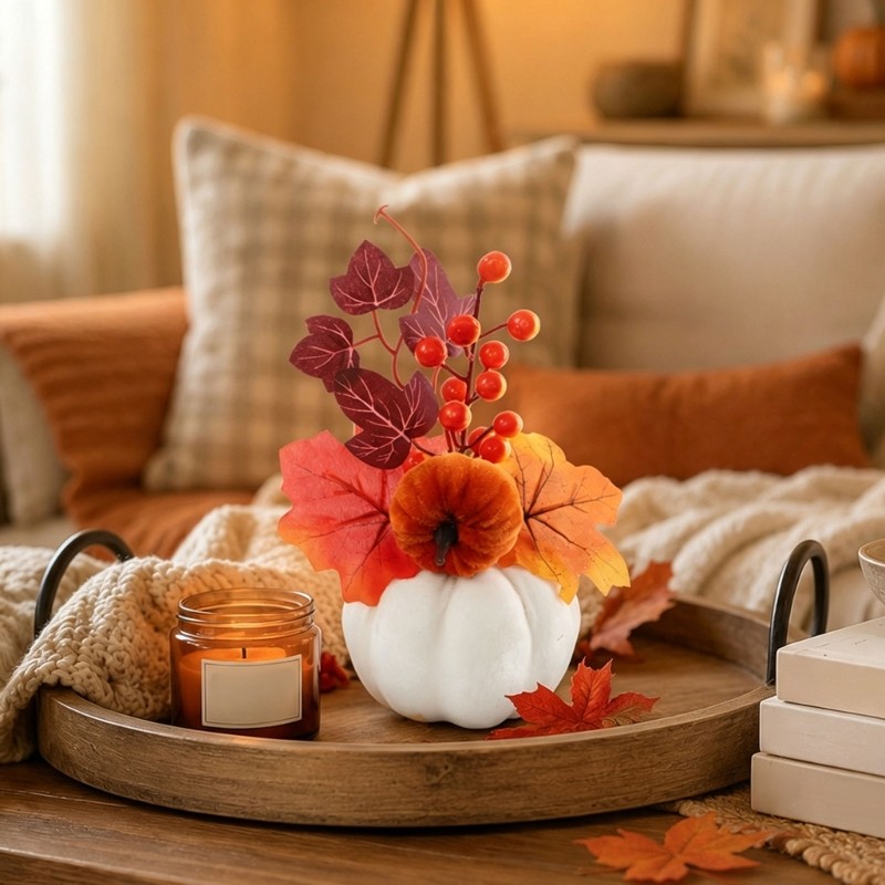 Portable Foam Wreath For Door Or Wall Decors During Autumns And Thanksgiving