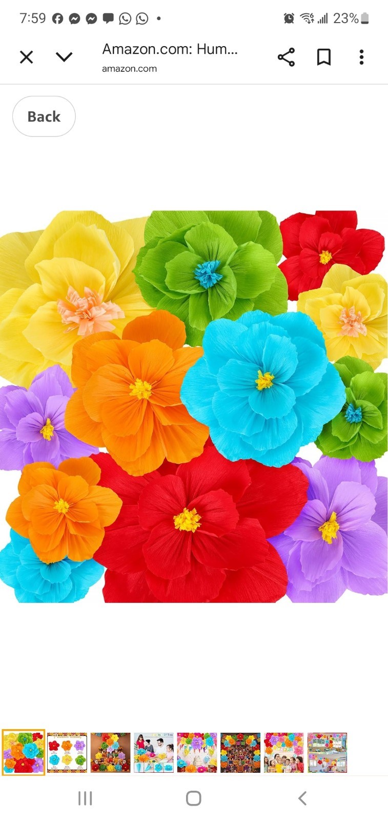 Humyoun Giant Paper Flowers Artificial Paper Flower Decorations for Wedding G…
