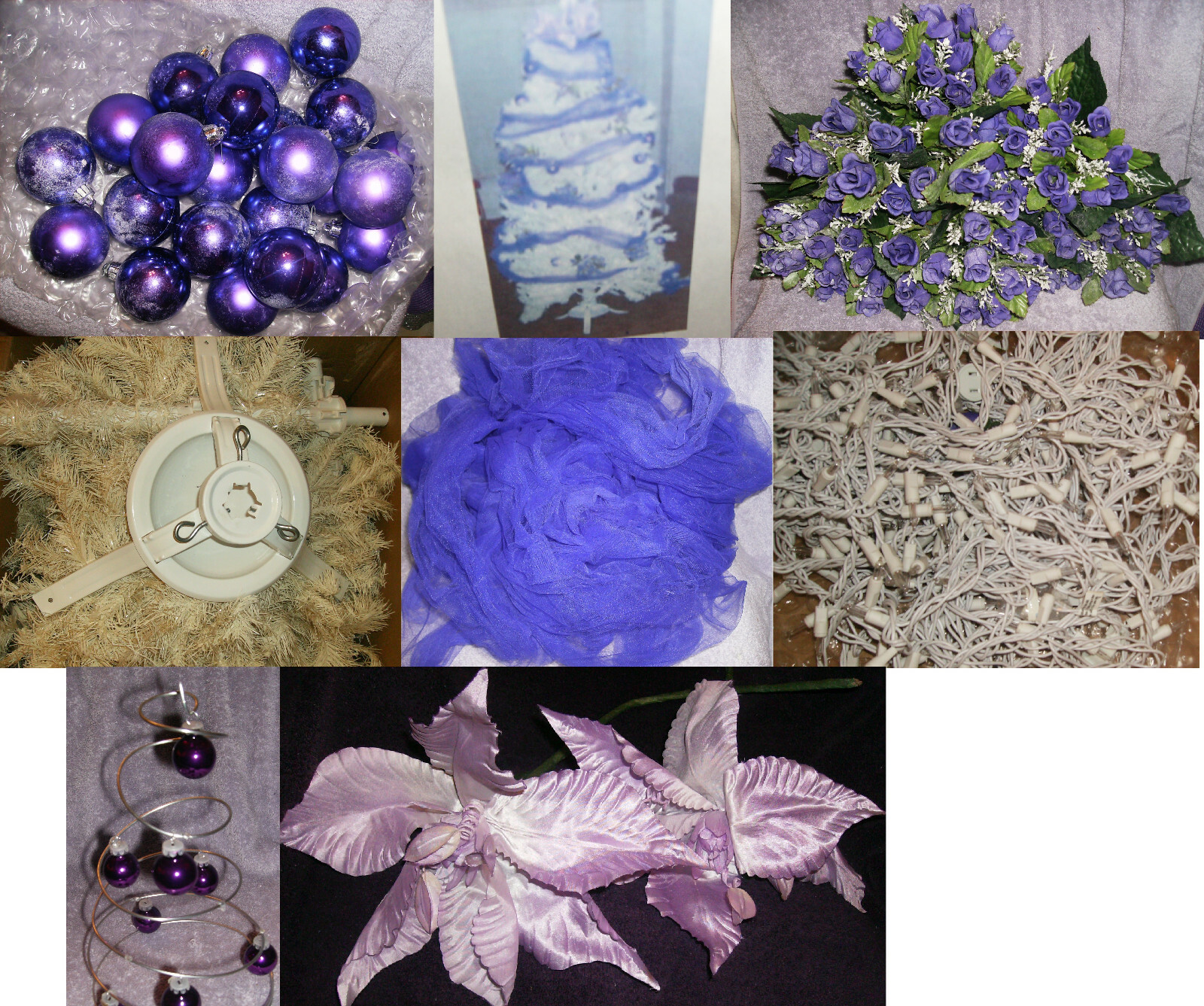 6 PLUSH BUSH PURPLE ROSES SILK SATIN POLY 10″ HIGH EACH ARTIFICIAL BOUQUET #17