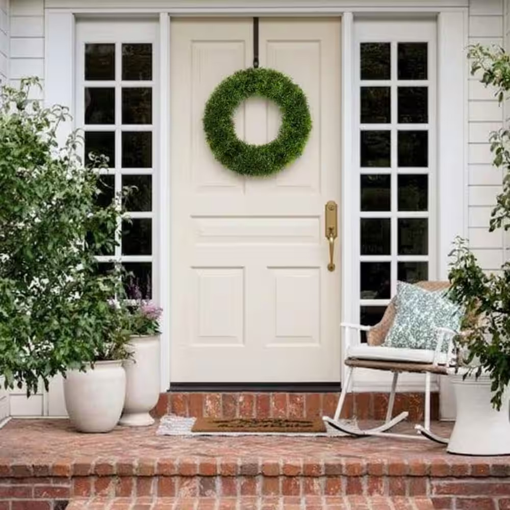 20 In. Artificial round Grass Wreath