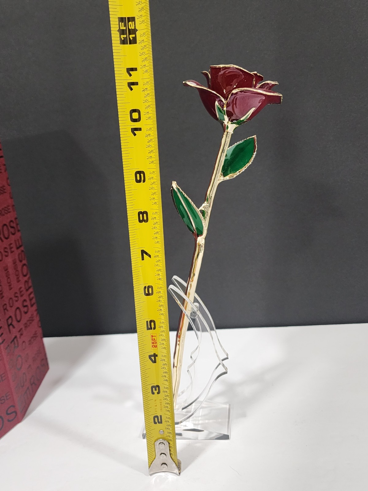 24K Plated Gold Dipped Rose with Stand – Gift for Her