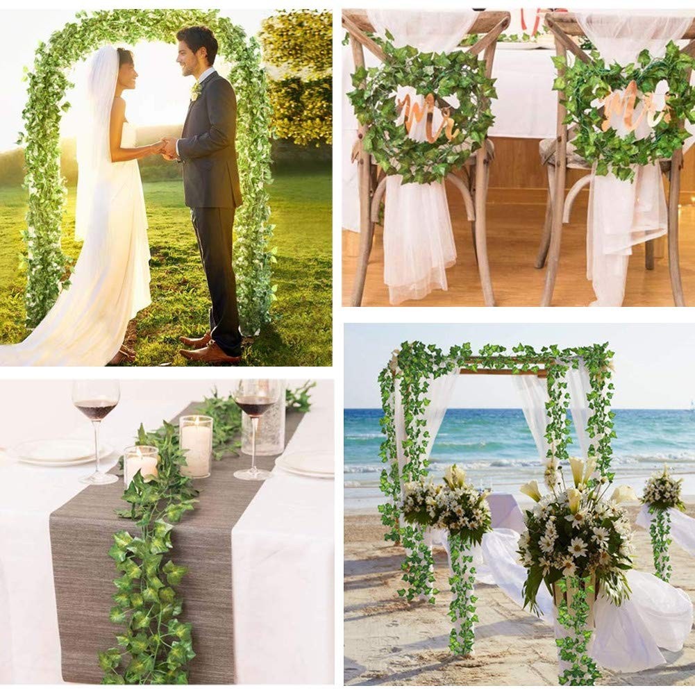 168ft Artificial Ivy Vine Garland – Fake Greenery for Home, Garden, Wedding Deco