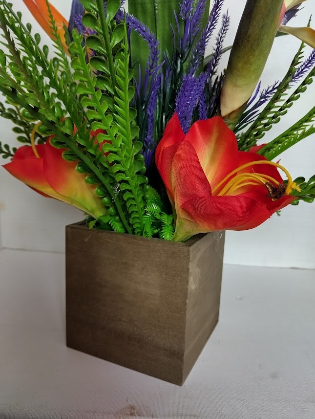 Artificial tropical floral arrangement