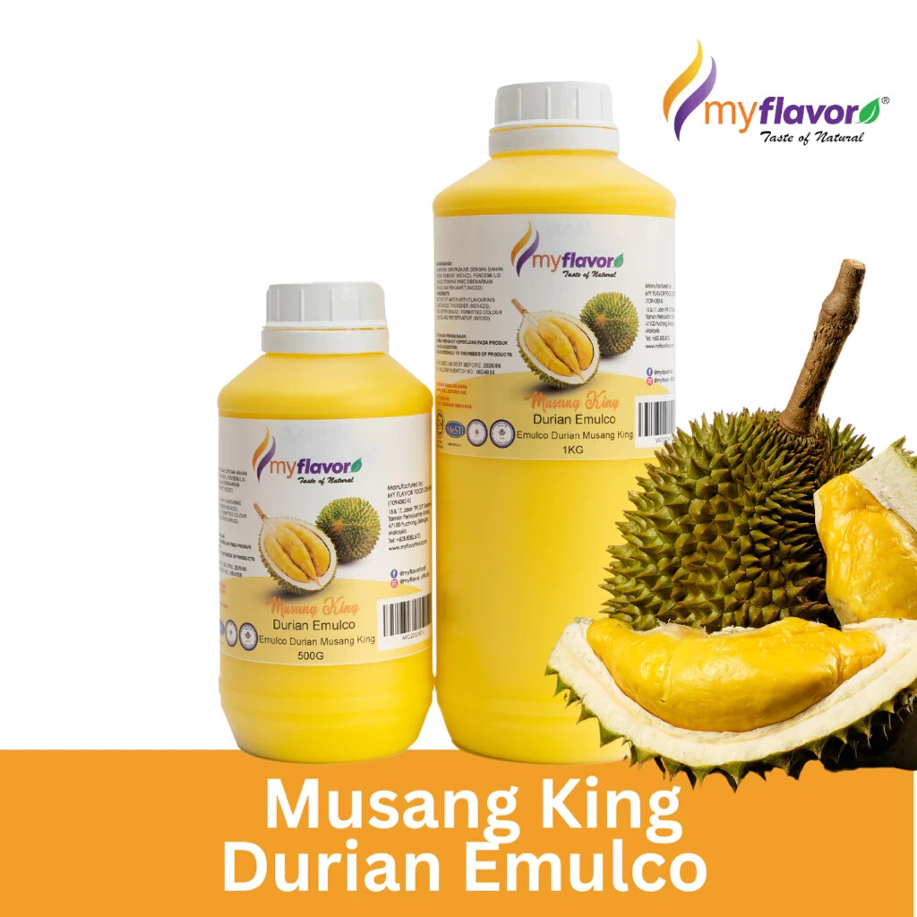 Myflavor Musang King Durian Emulco 500G – Premium Durian Flavor Paste for Cakes,
