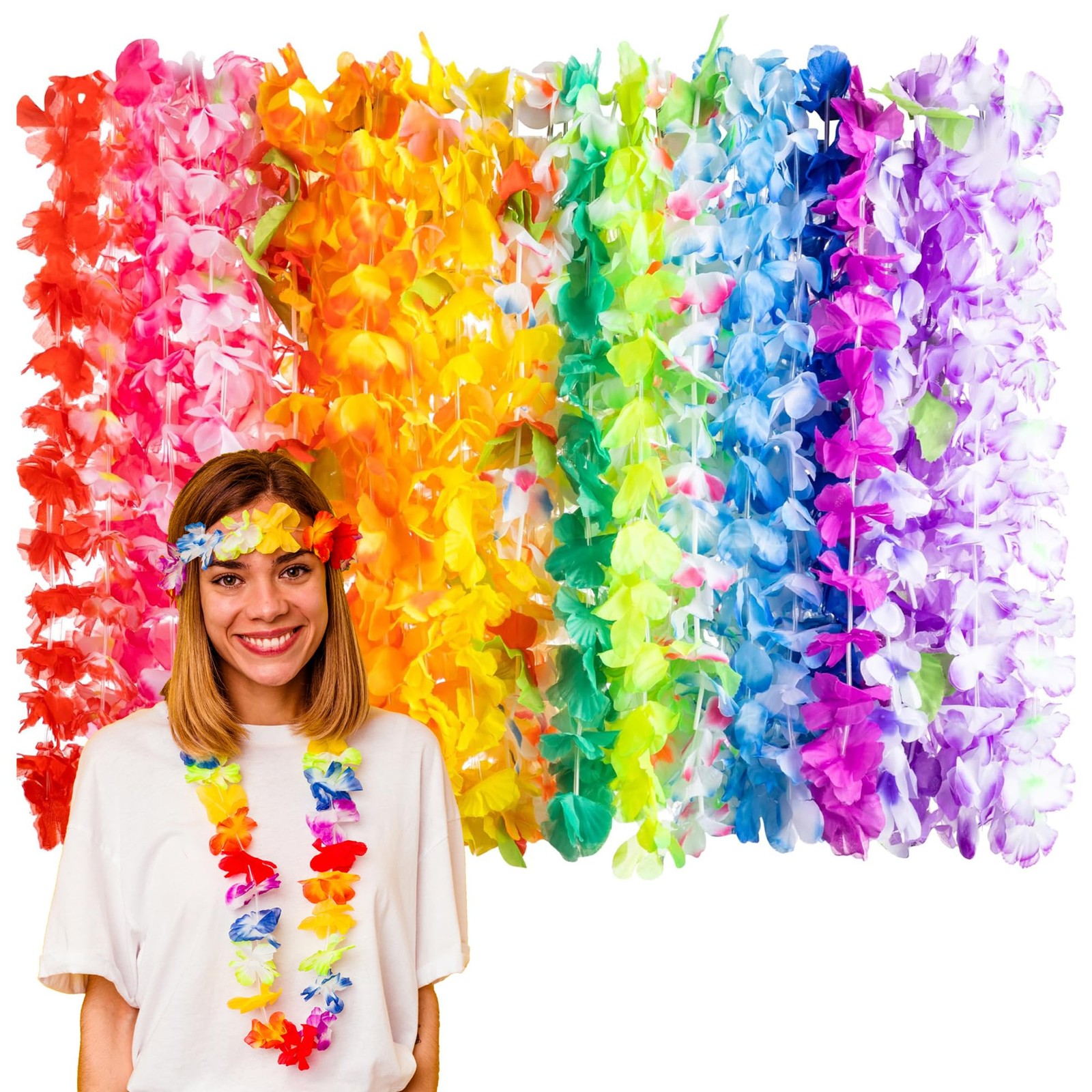 Luau Party Decorations 24 Pack Leis for Luau Party | Hawaiian Decorations Fa…