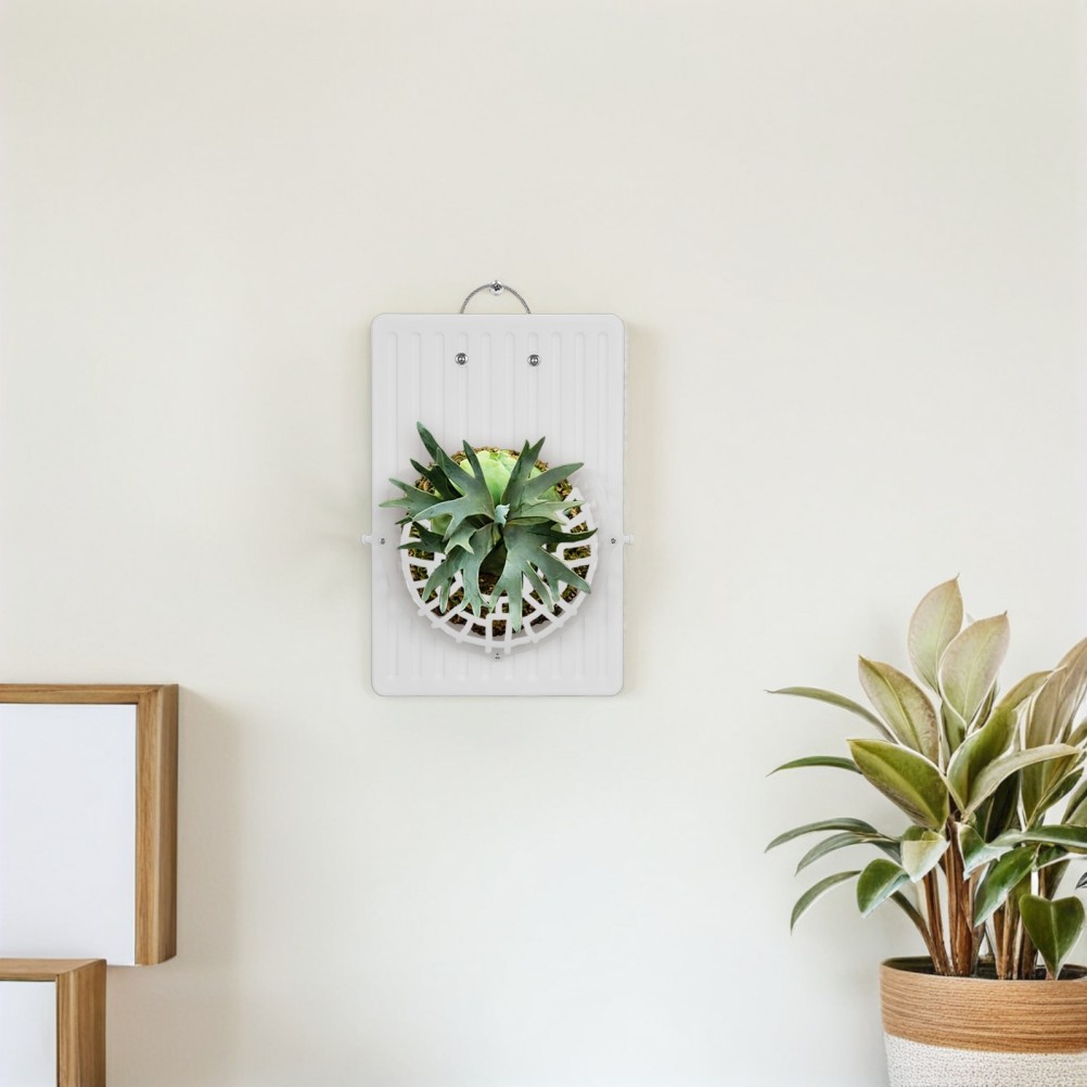 Vertical Plant Wall Board White Plastic Hanging Planter for Home Decor