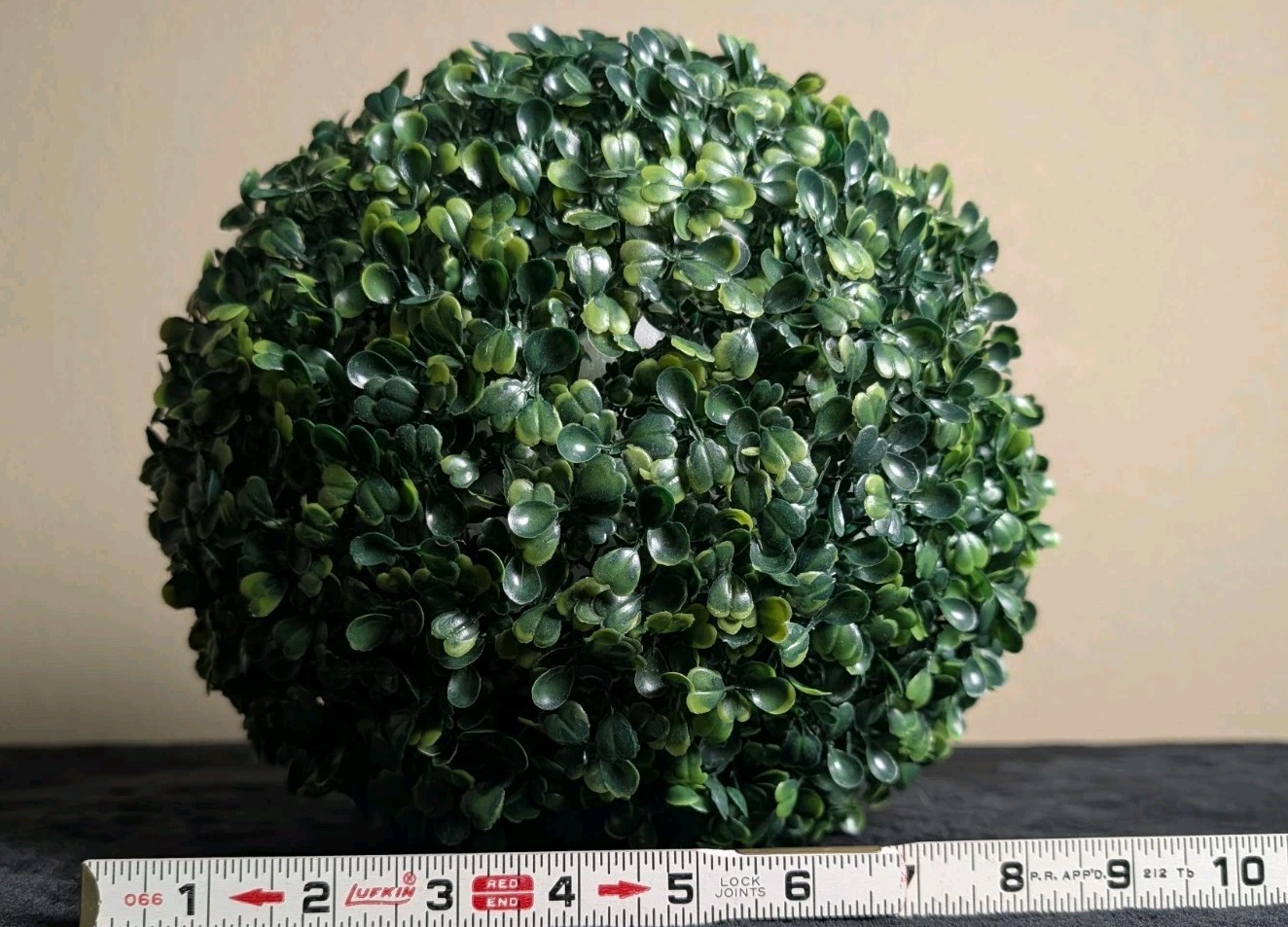Artificial Topiary Boxwood Ball 2- Piece, 1 Ball, 10-inch Diameter Greenery