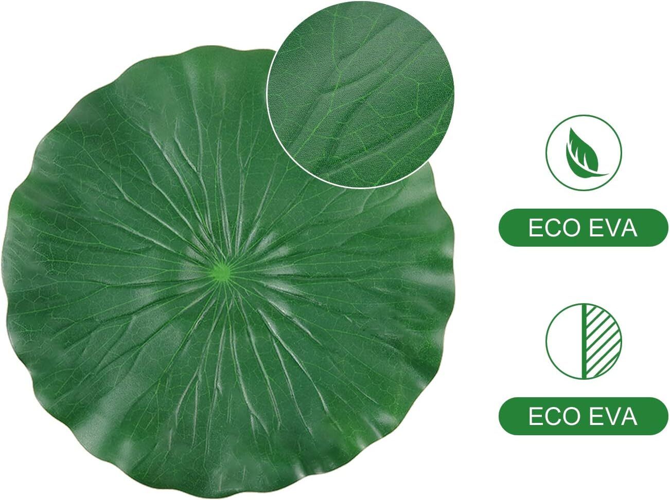 12 Pieces 4 Kinds Artificial Lotus Leaves Floating Foam Ornament Lily Pads Folia