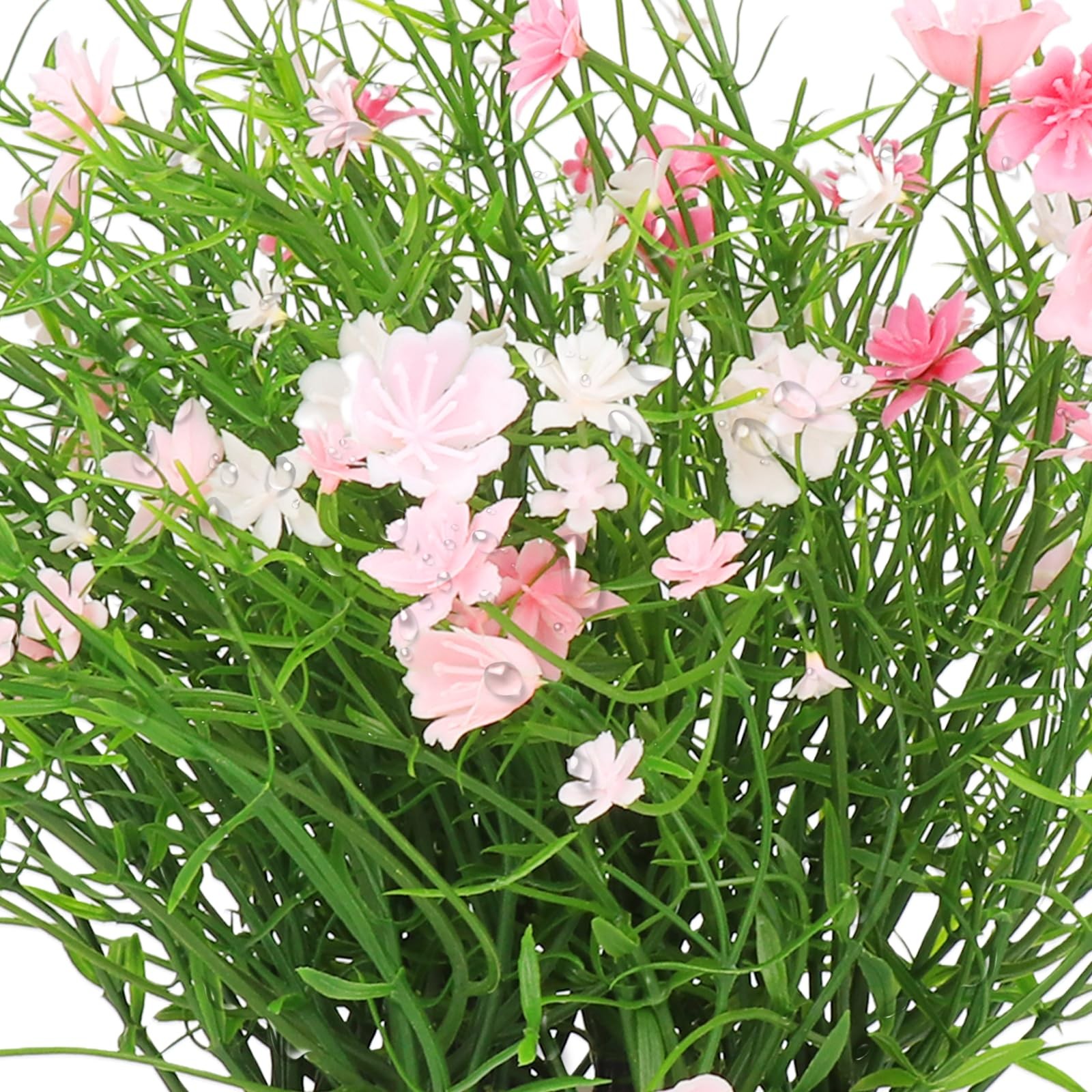 Artificial Babys Breath Potted Fake Plants with Flowers Faux Plants Indoor fo…