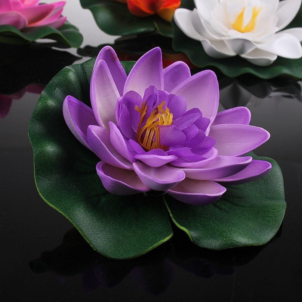 Beautiful Floating Foam Lotus Flower Set – 4 Colors for Indoor & Outdoor Use