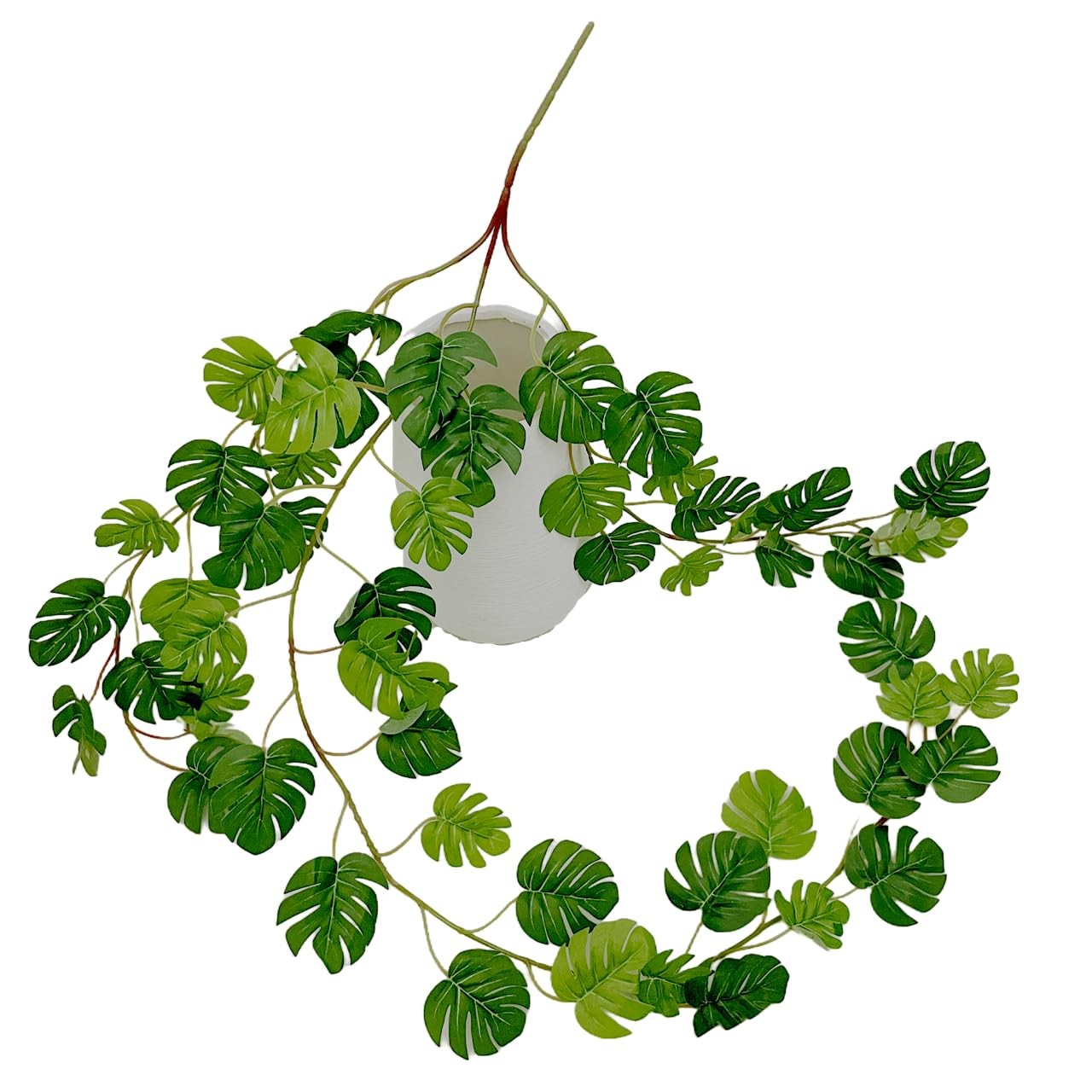 Artificial Rattan Artificial Small Monstera Leaves Artificial Wall Hanging Vi…