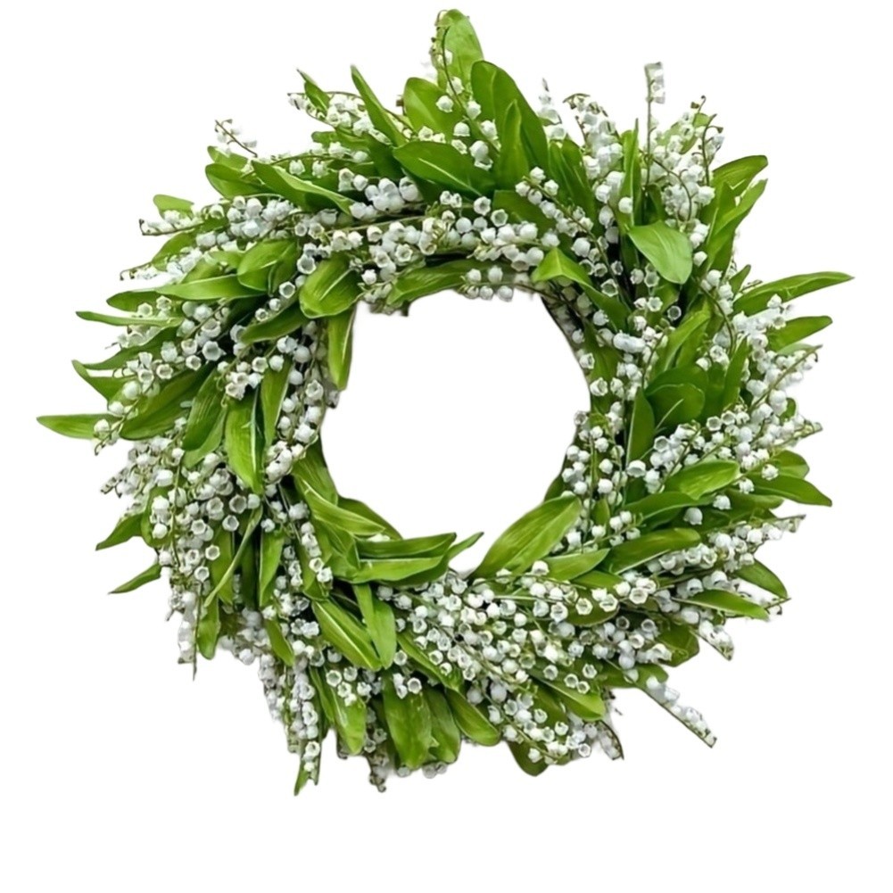 35cm 40cm Handmade Style Lily of the Valley Wreath with Berries Plastic Decor