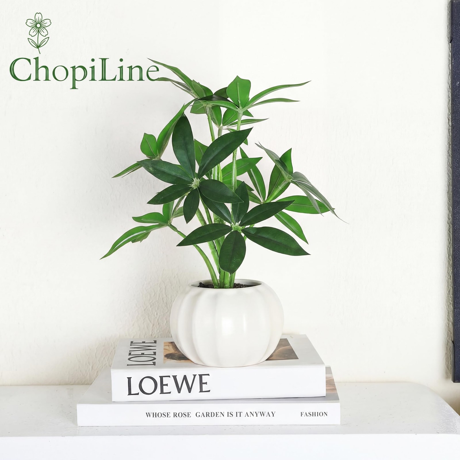 Artificial Plants Stems with Vase, 9.1” Fake Plants for Home Decor, Coffee Ta…
