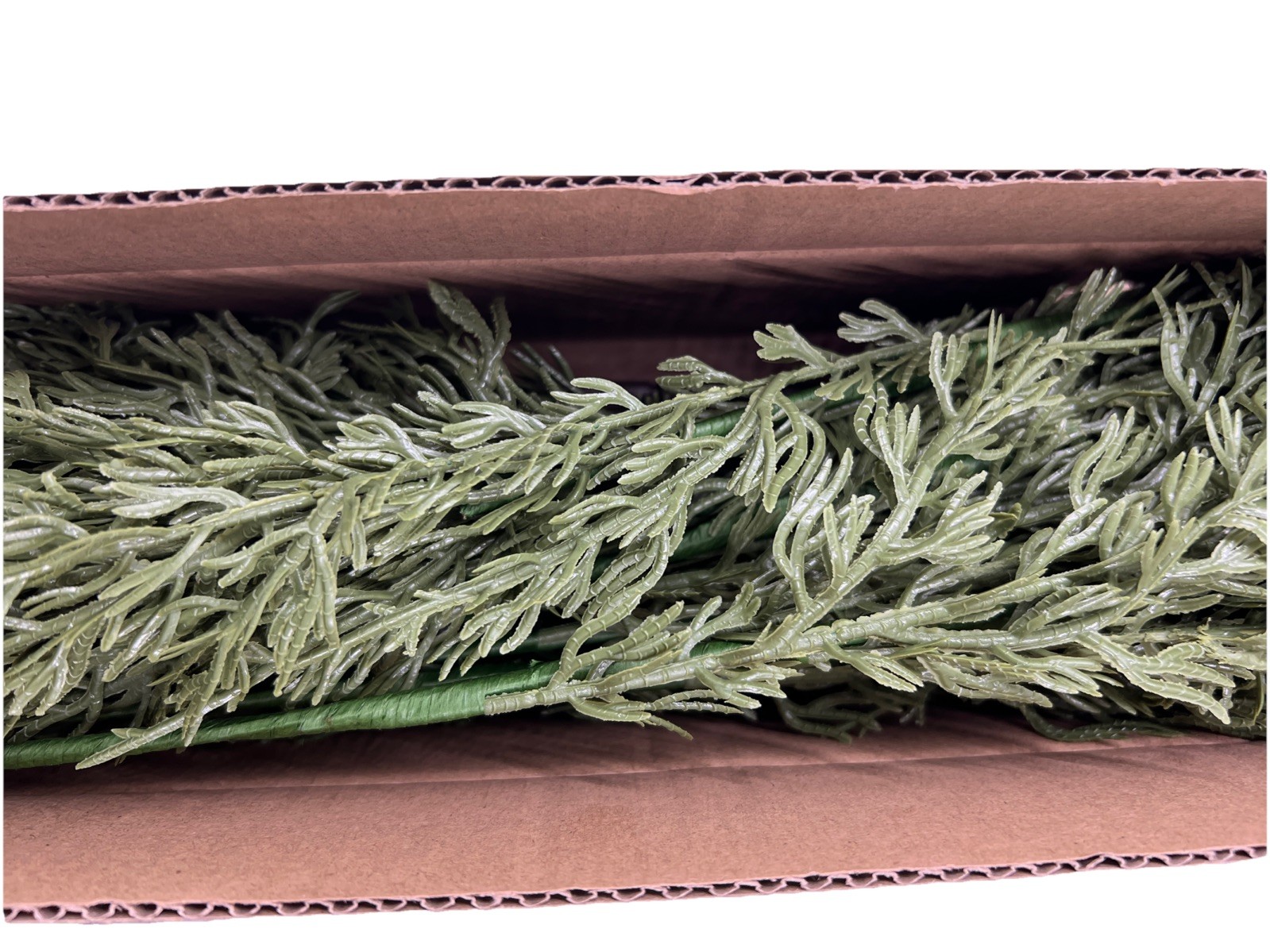 Faux Cedar Stems Artificial 12 Pcs Cedar Stems, 2 Pcs Small Pinecone Stems NEW!
