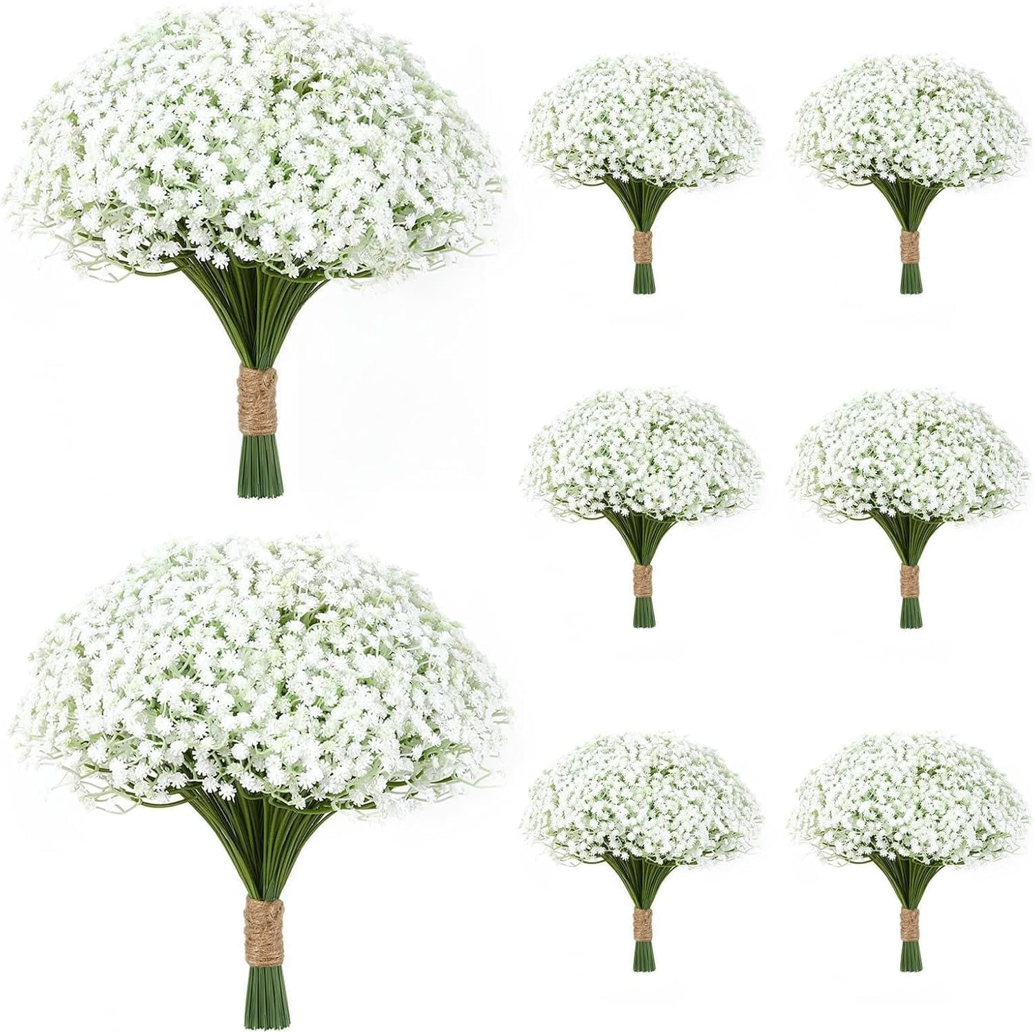 100 Pcs Babys Breath Artificial Flowers,White Baby Breath Flowers Artificial Bul