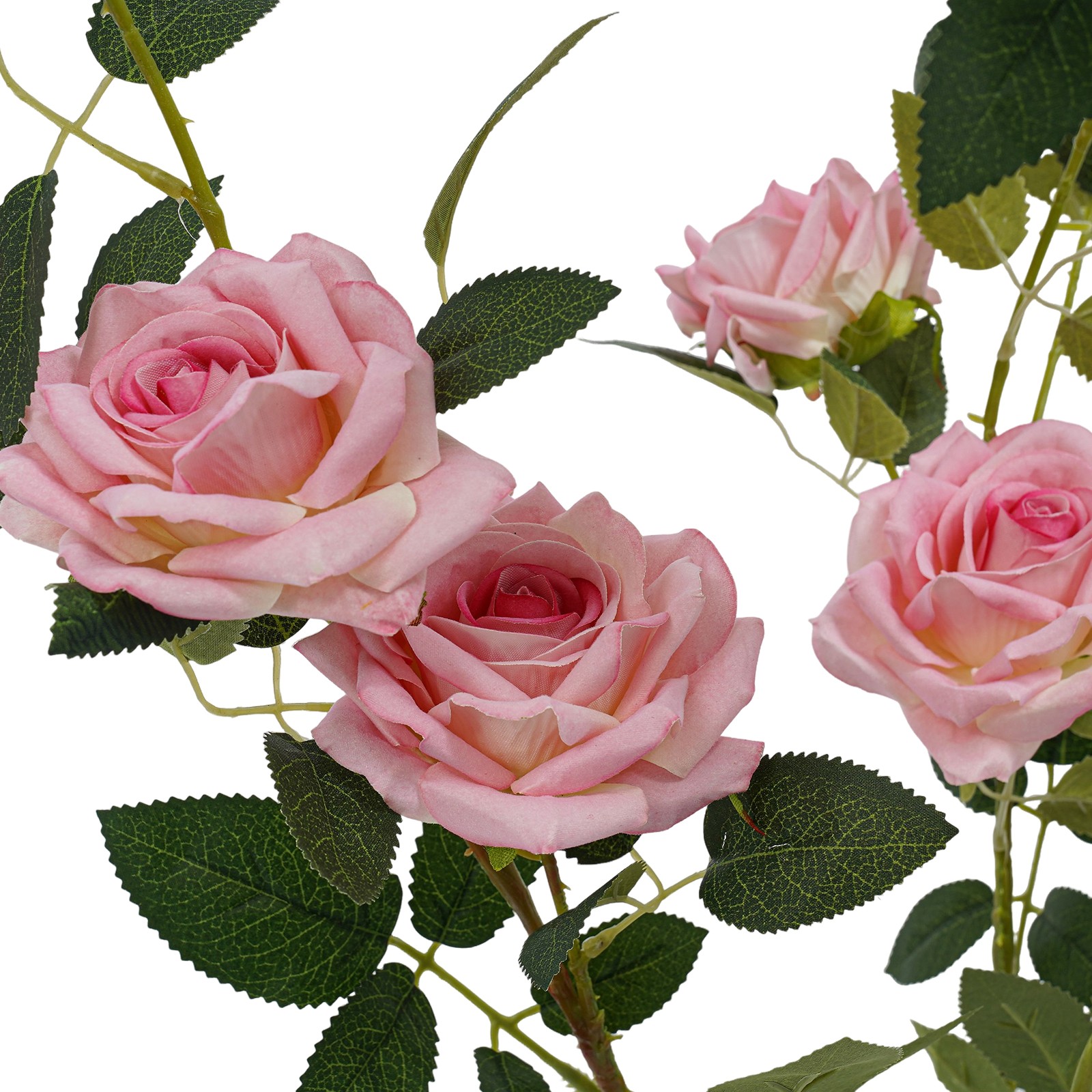 2pcs Artificial Rose Trees Fake Flowers Tree, Pink Artificial Flower Plant Decor