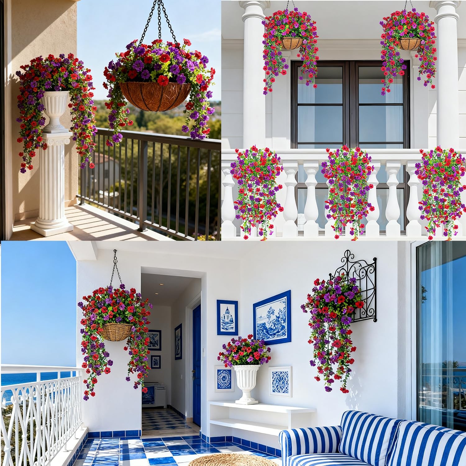 Artificial Flowers for Outdoors Fake Silk Flower Outdoor UV Resistant Garden …