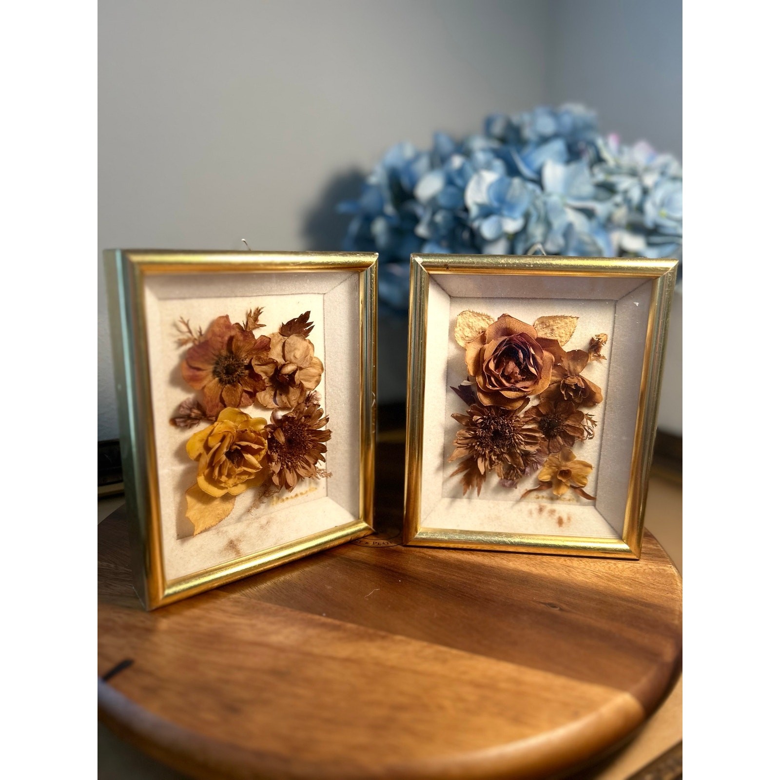 Vintage Dried Florals Wall Art Set