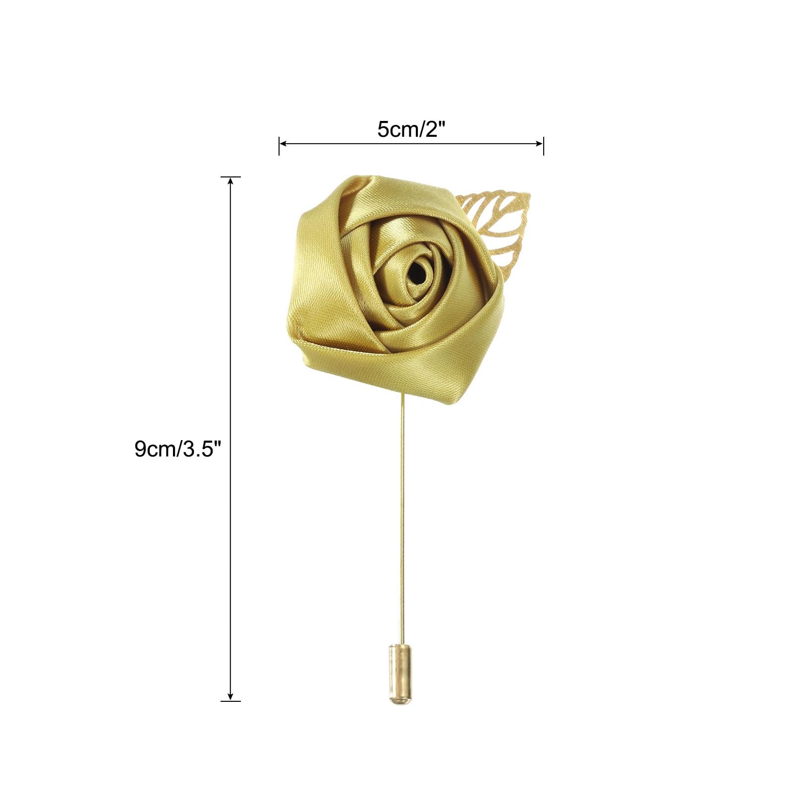 10 Pcs Groom Boutonnieres Rose Boutonnieres Pins 2×3.5 for Men Wedding Ceremo…