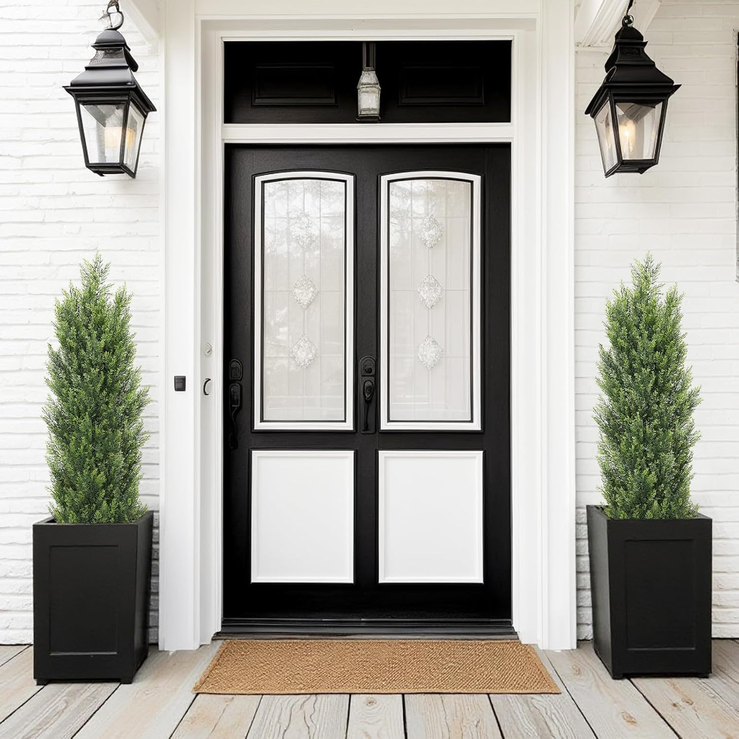 4FT UV Resistant Artificial Topiary Trees – Set of 2 for Outdoor Decor