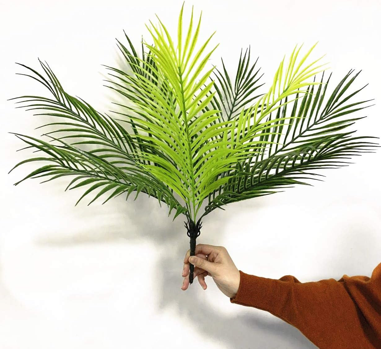 Artificial Palm Plants, Plastic Tropical Palm Tree Shrubs Fake Greenery Decor fo