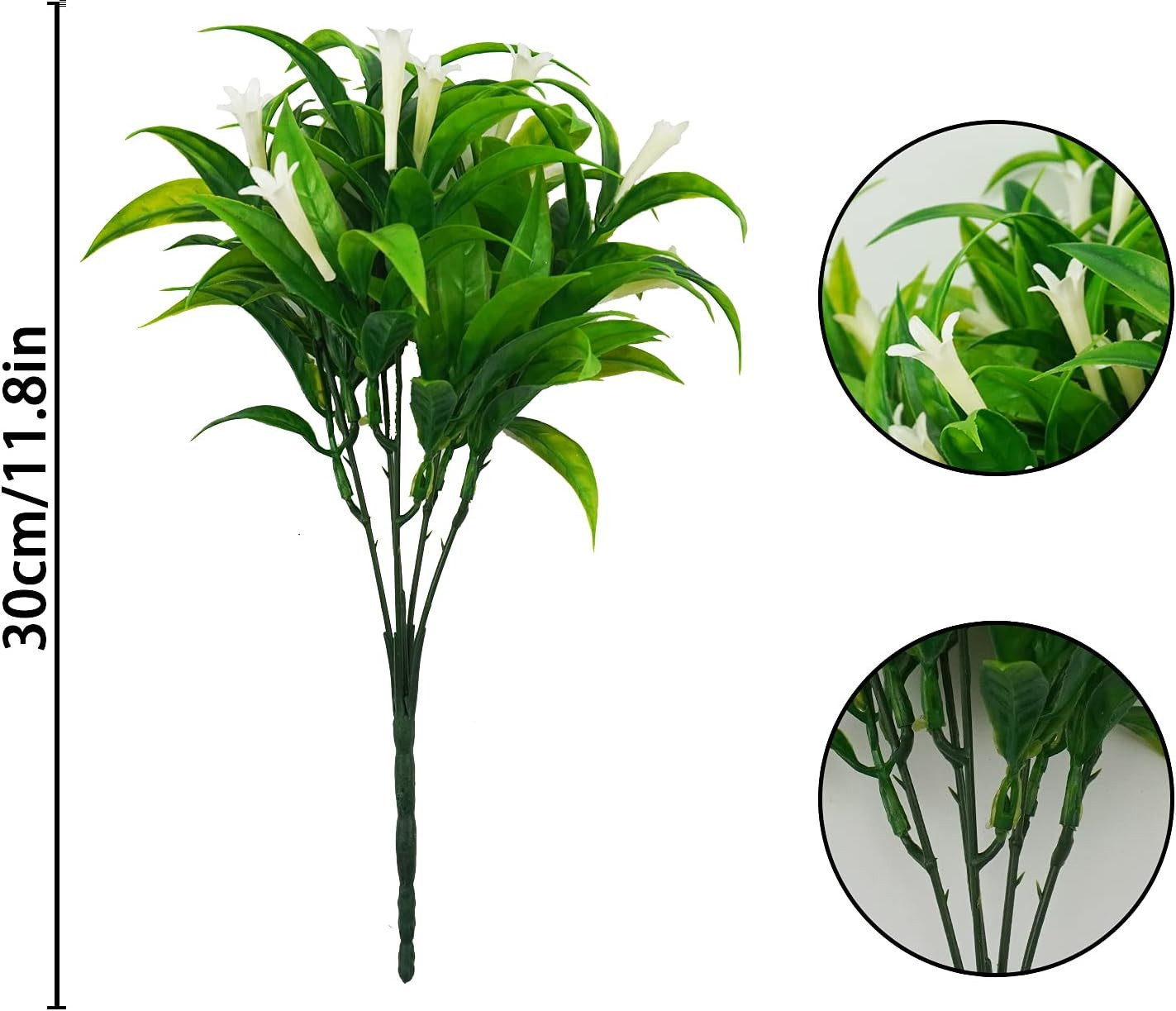 6Pcs Outdoor Artificial Plants UV Resistant Fake Morning Glory Plastic Plants Sh
