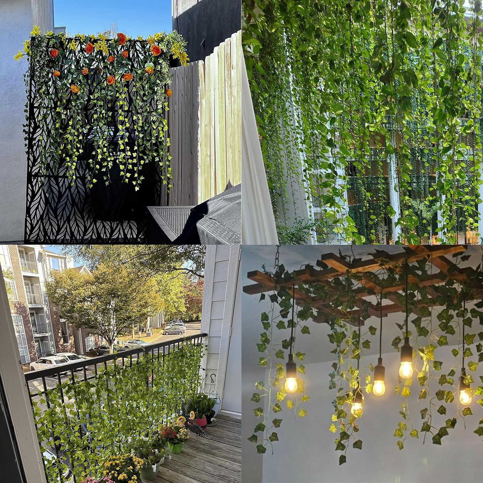 Fake Ivy 8 Pack 56FT Artificial Plants Indoor Outdoor Green Leaves Hanging Vines
