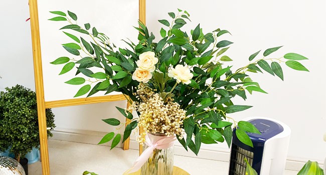 40pcs Italian Ruscus Greenery 68cm Artificial Greenery Stems Leaf Greenery
