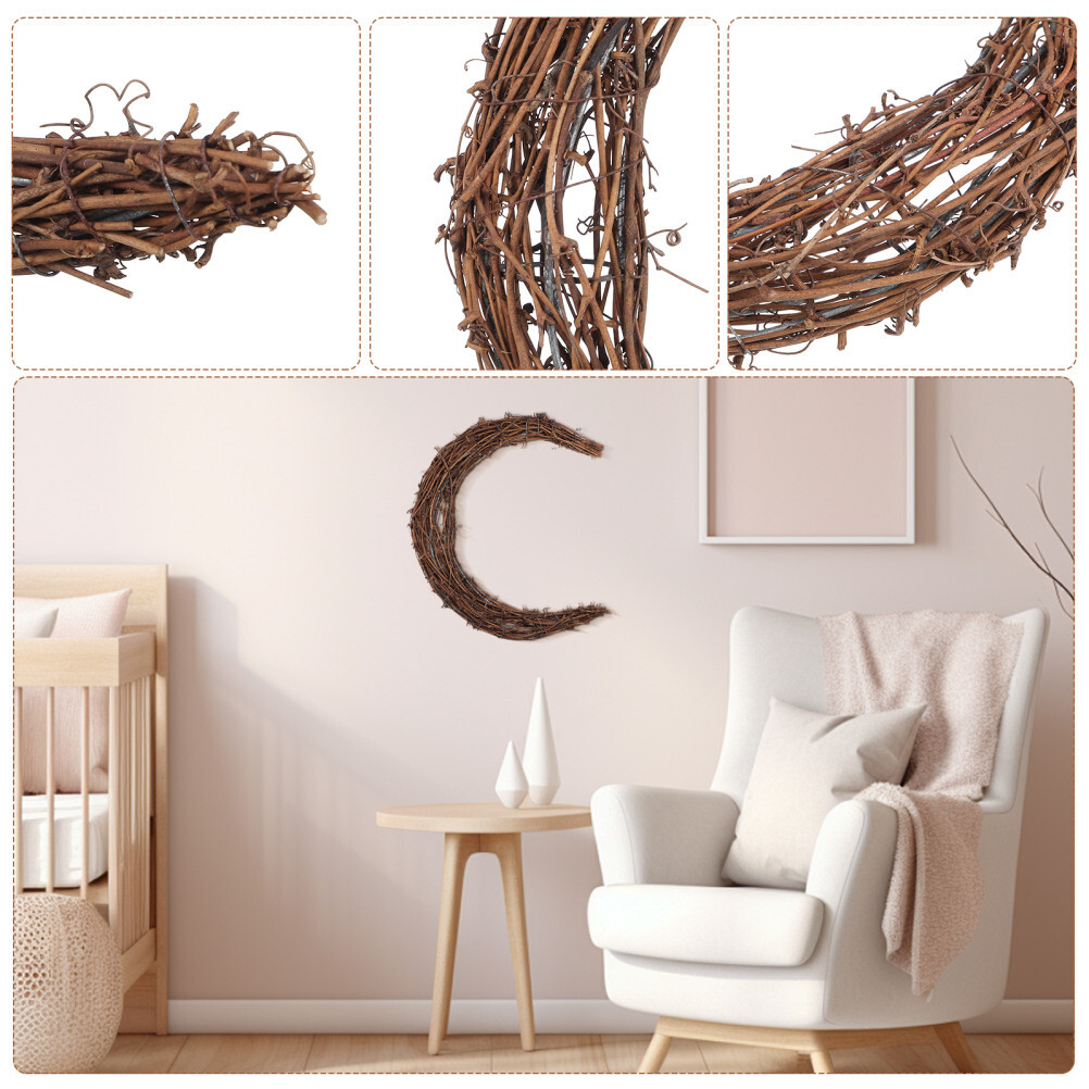 DIY Rattan Hoops Smilax Glabra Garland Rustic Wreath Decorate