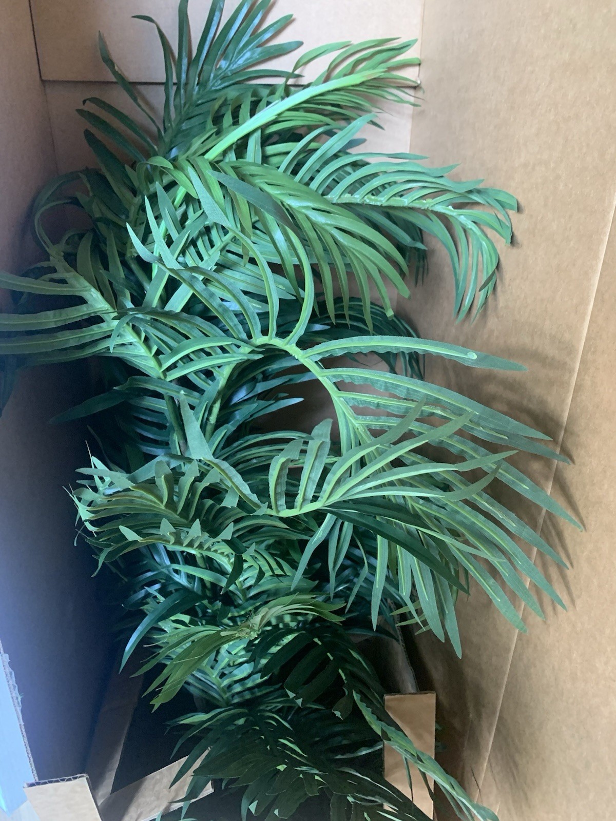 Indoor 4ft, Paradise Palm Artificial Tree in Sand Colored Planter