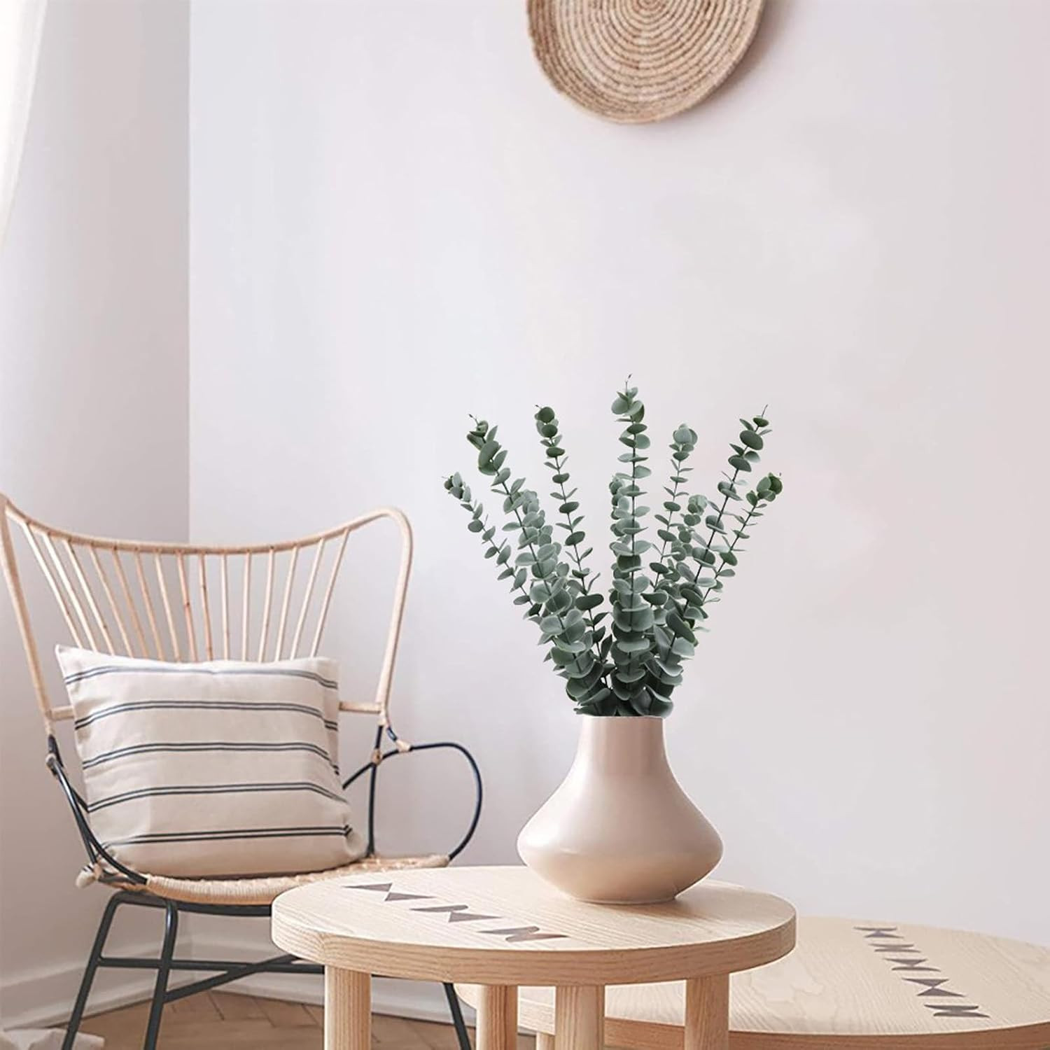 Eucalyptus Stems 12 PCS Artificial Leaves Home Office House Table Decor Wedding