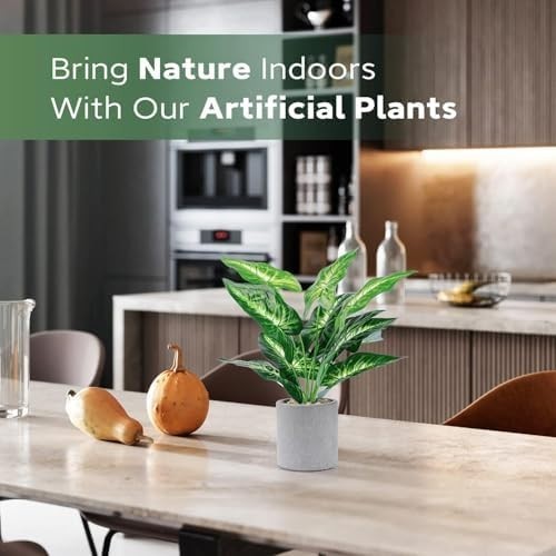 Plantas Artificiales 16 Pulg Tropical Falsas Interior Escritorio Hogar Oficina