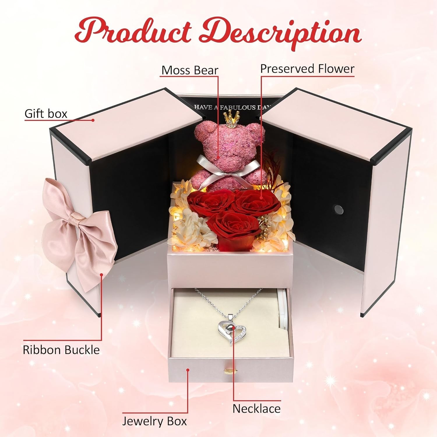 Childom Preserved Valentines Day Rose Gifts for Her,Birthday Gifts for Women,Mot