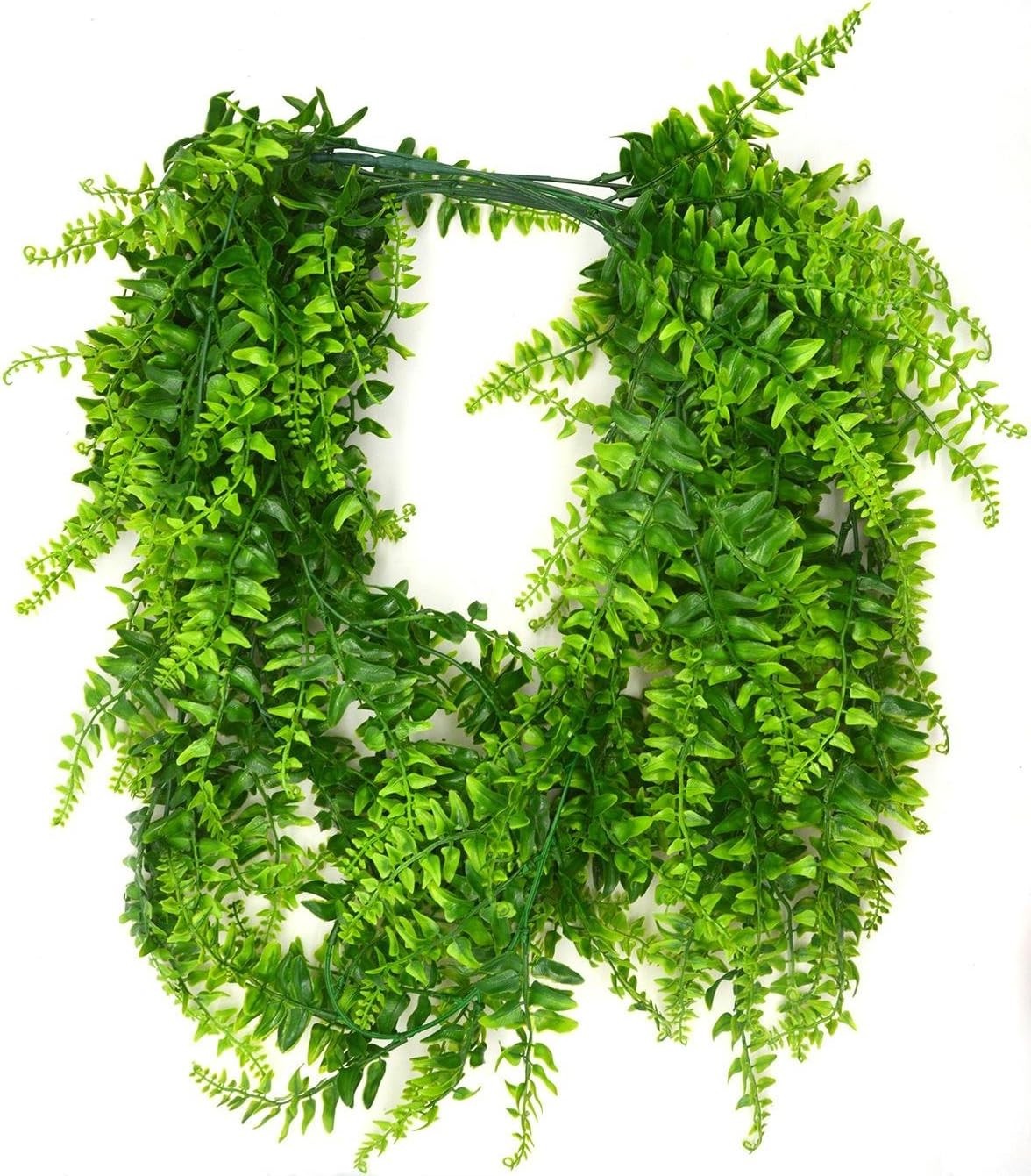 2 plantas colgantes artificiales de hiedra falsa para decoración de pared hogar