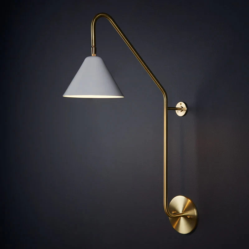 The Ellis Light is made from solid brass, with an optional leather wrap that is