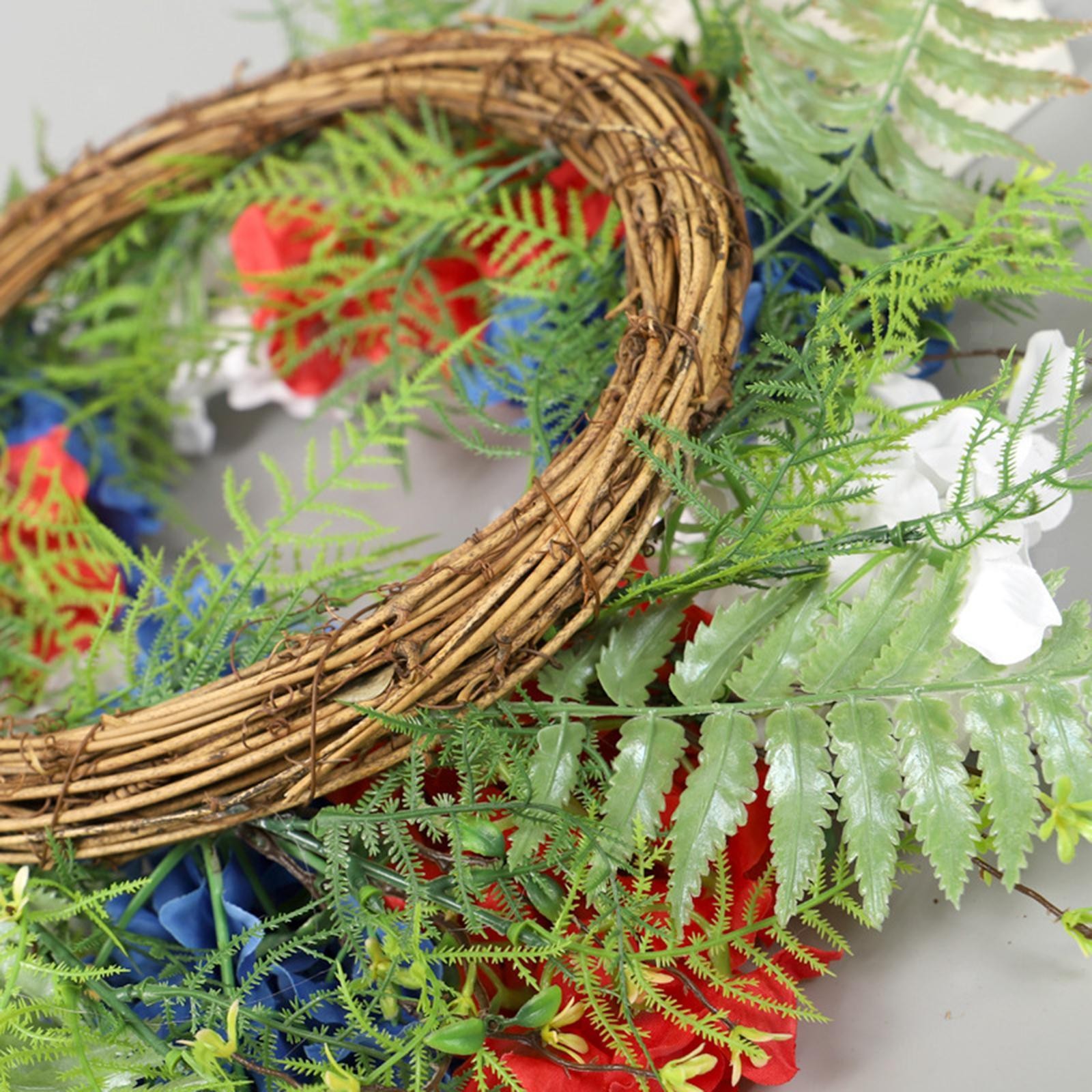 American Wreath Flower Garland Independence Day Wall Front Door Hanging