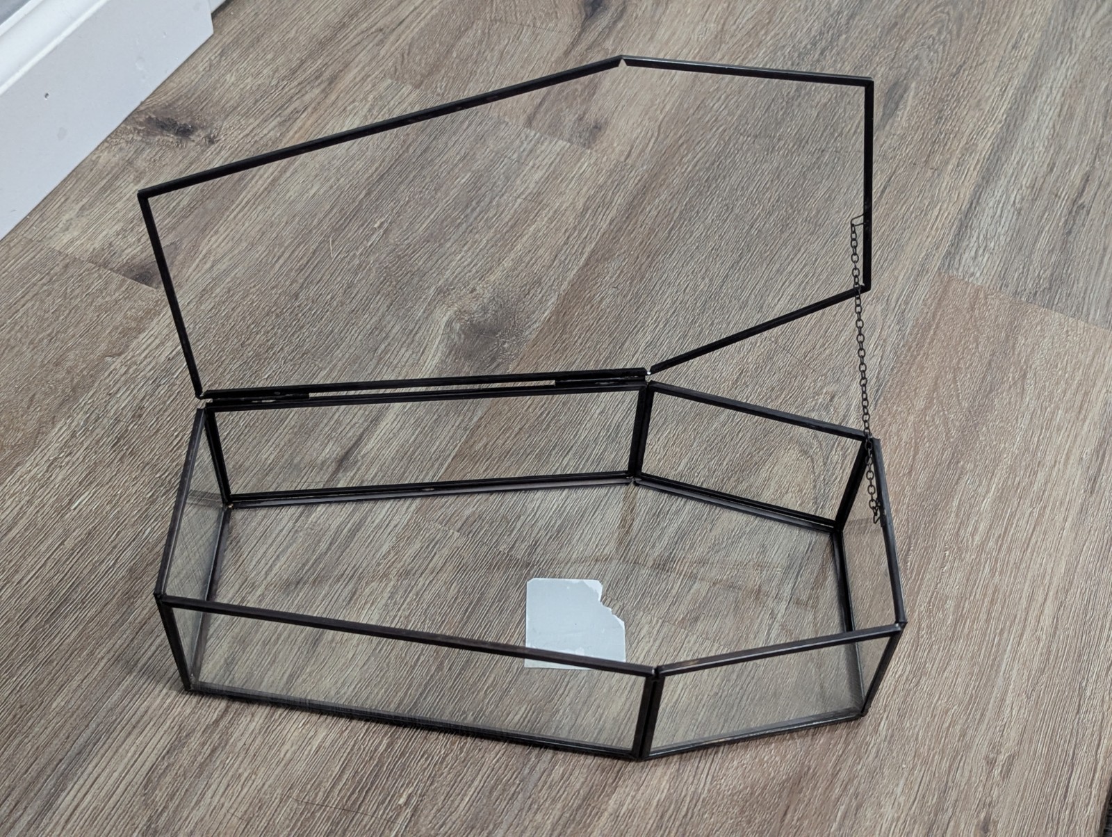 Glass Halloween 9.75″ Terrarium Medium Coffin by Ashland NEW