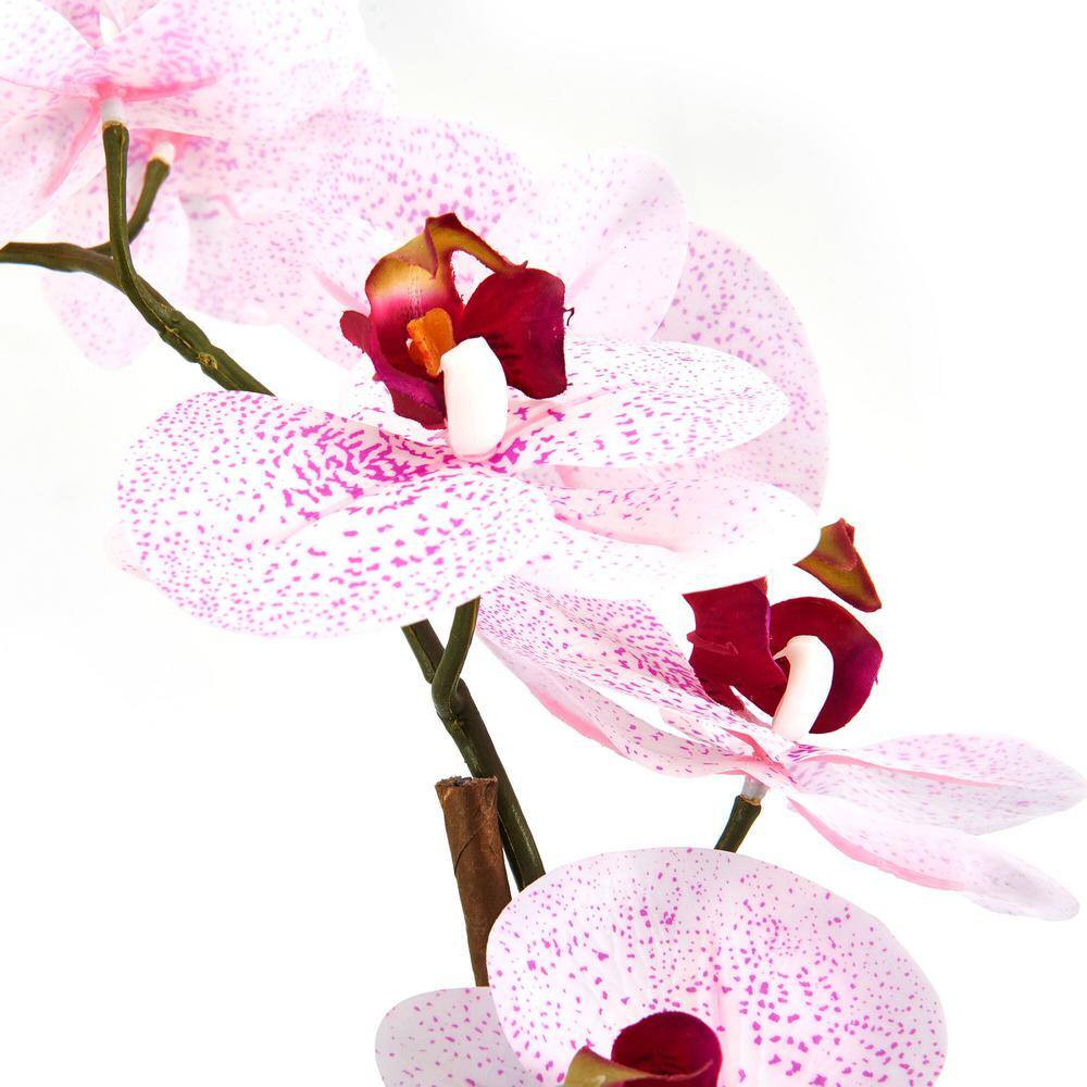 Real Touch 21- Inch-Pink Spotted- Artificial Phalaenopsis Orchid Flower in Pot