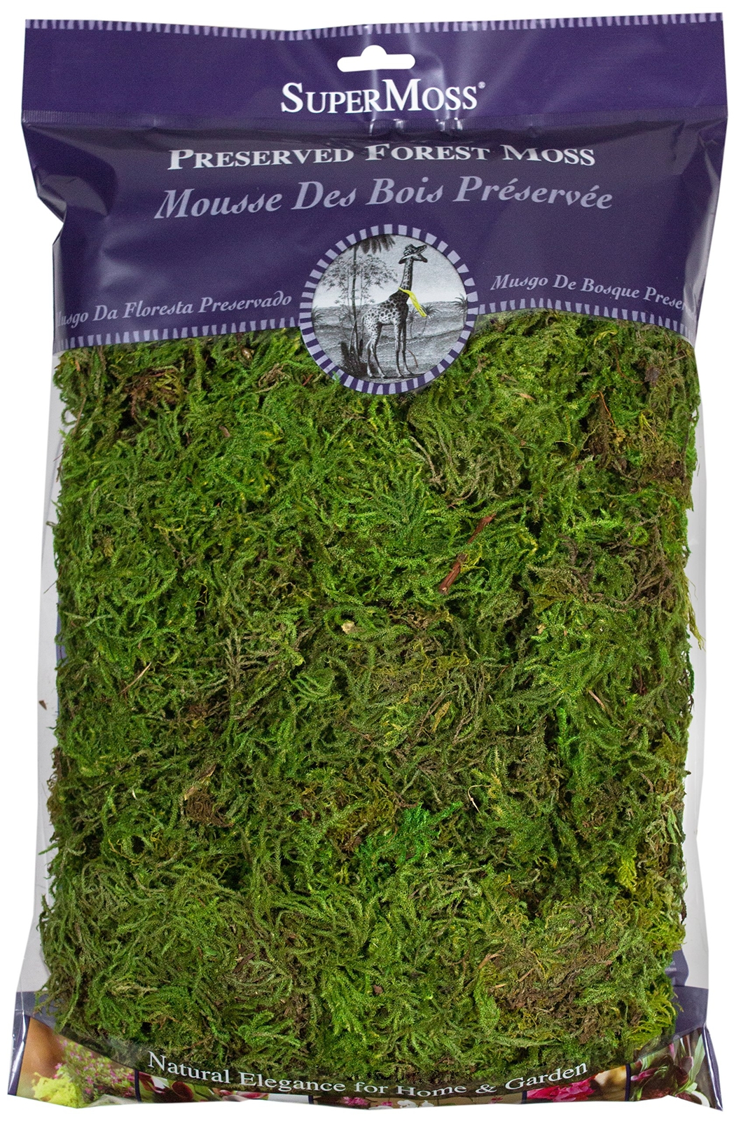 200 in3 Fresh Green Artificial Plant Preserved Moss for Crafts and Decor